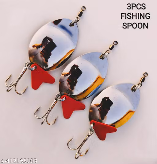 P S N S Hayderabadi Fishing Spoon Lure Set of 3, 18 Gram Each