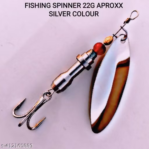 P S N S Silver Fishing Spinner Lure, 22 Gram