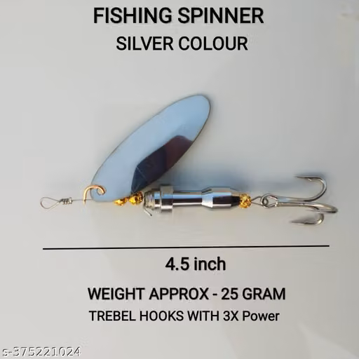 Silver Fishing Spinner Lure, 25 Gram