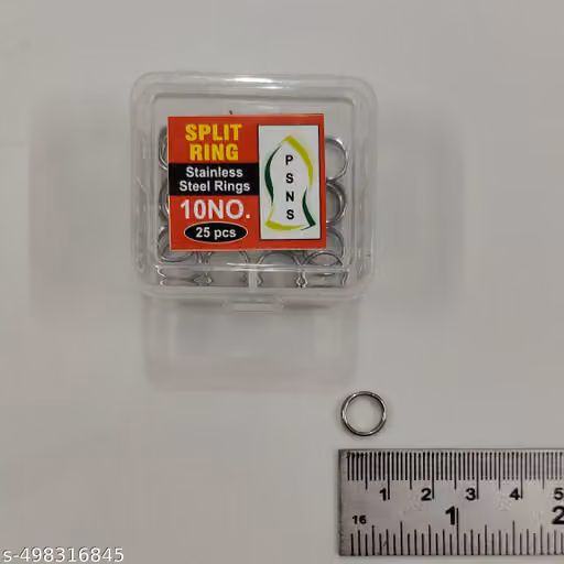 Pack of 25 Fishing Split Rings – Nickle-Plated Steel Tackle Rings