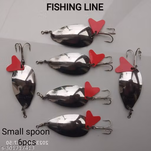 Pack of 6 Small Bhopali Fishing Spoon Lures – 18g Each