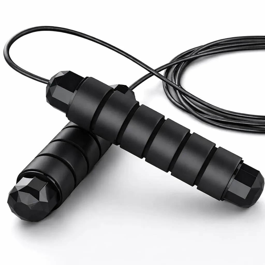 FITROX PRO Adjustable Steel Wire Jump Rope for Men & Women – Speed Skipping Rope with Ball Bearings