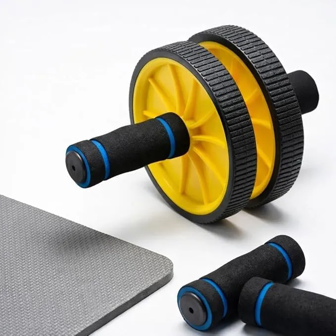 FITROX PRO Dual Wheel Ab Roller for Abs & Core Workout – Non-Slip Exercise Roller for Home Gym