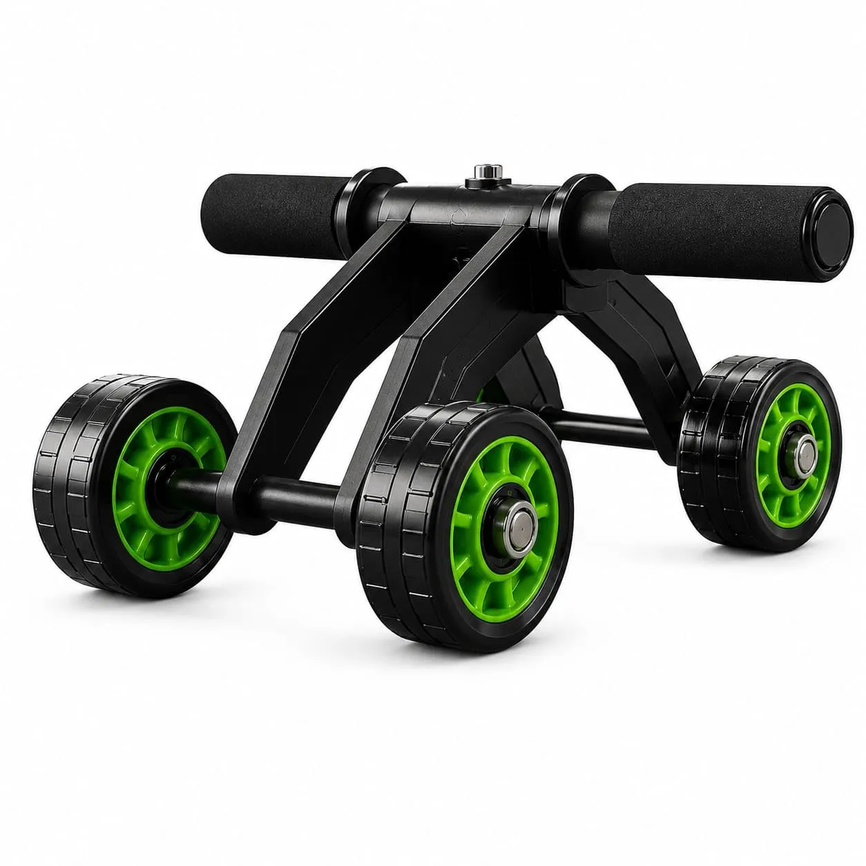 FITROX PRO 4-Wheel Ab Roller for Abs & Core Workout – Non-Slip Exercise Wheel with Foam Grip Handles