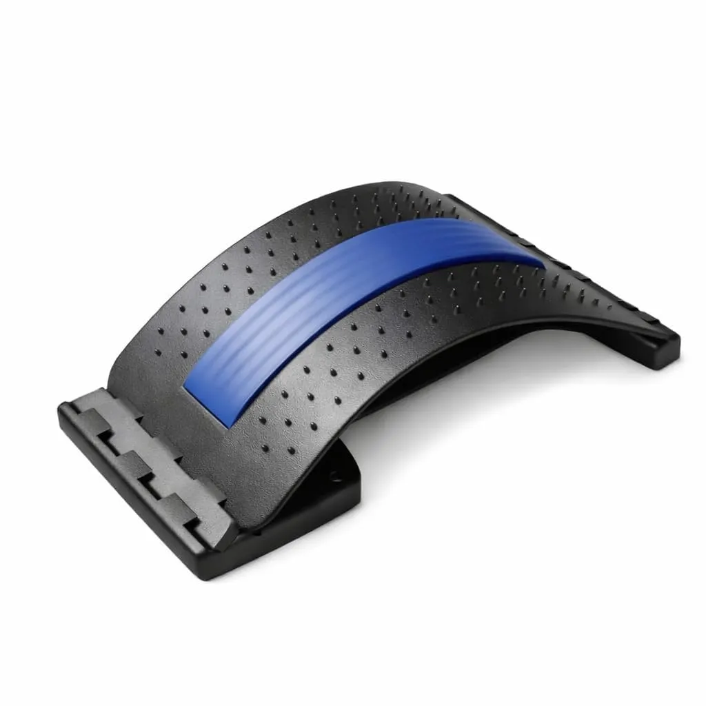 FITROX PRO Adjustable Back Stretcher for Lower & Upper Back – 3-Level Lumbar Support and Acupressure Massager