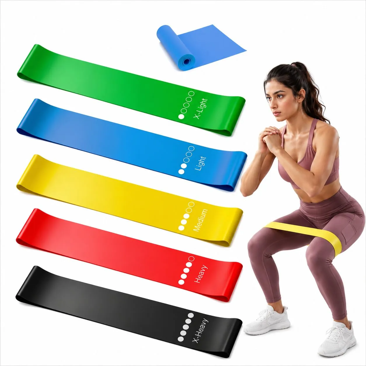 FITROX PRO Flat Resistance Therapy Bands for Exercise, Physiotherapy & Rehabilitation – Natural Rubber Stretch Bands