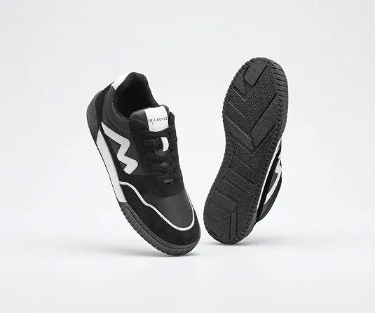 Men’s Suede Lace-Up Sneakers with Cushioned Footbed