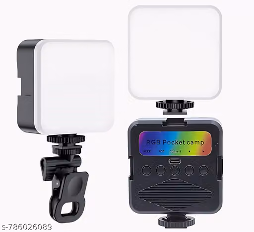 LED Pocket Video Light for Mobile & Camera – Rechargeable Type-C Clip-On Selfie Light, 3200K–6500K