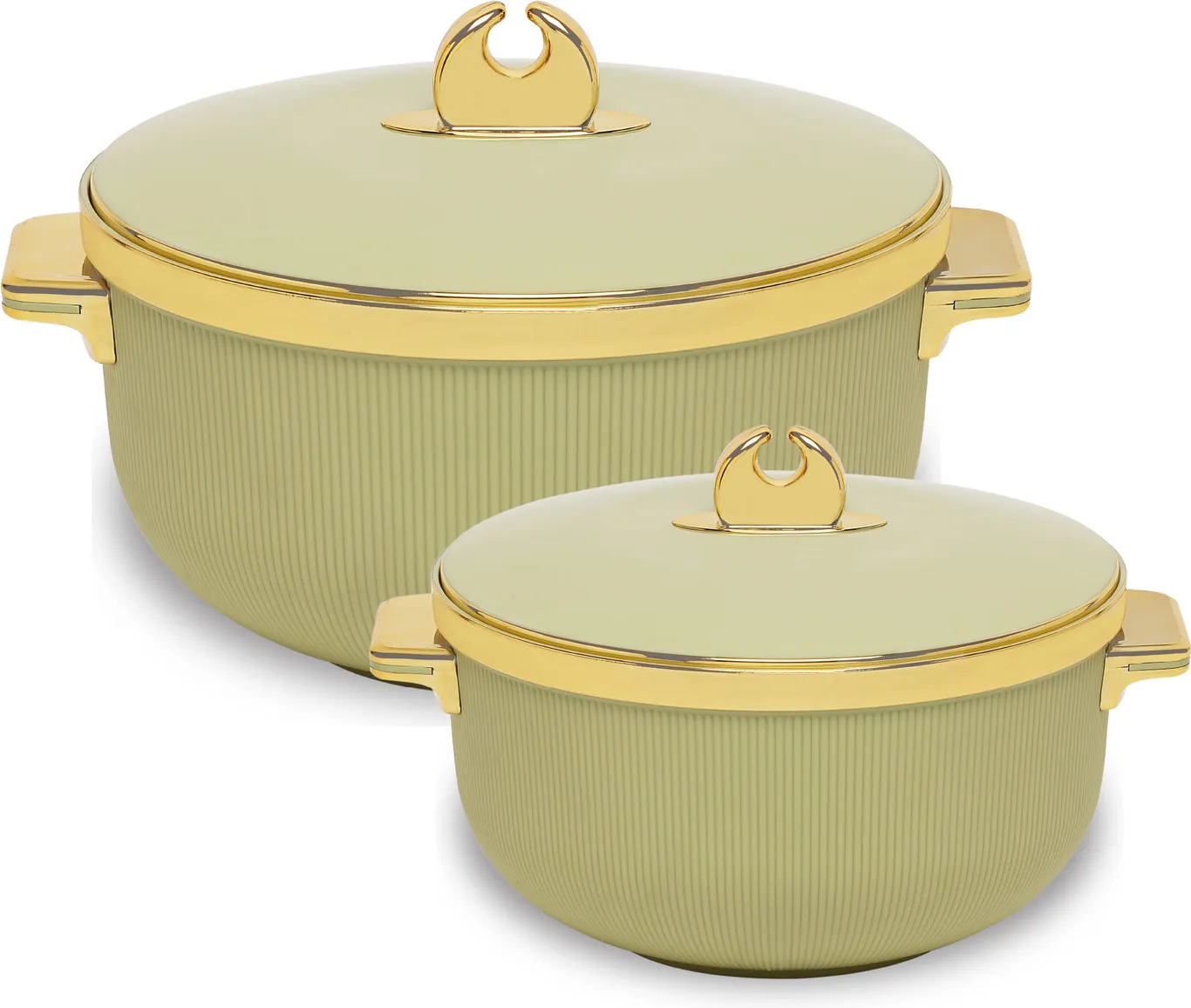 Selvel Royal Linex Lime Green Thermoware Casserole Set – 1200ml & 600ml
