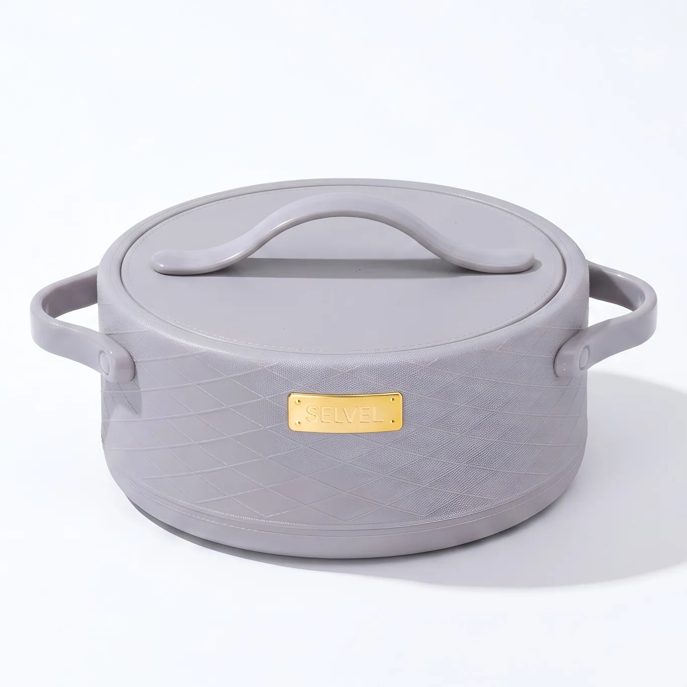 Selvel Leatherite Insulated Serve Casserole – Grey, 1700ml