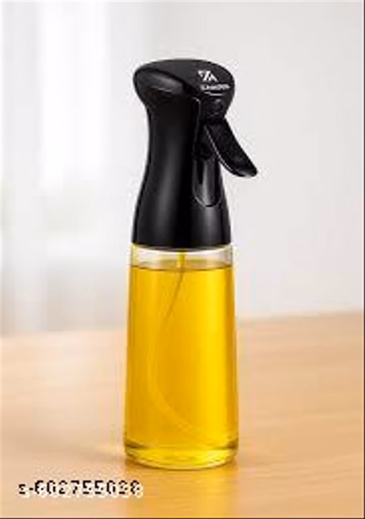 Refillable 200ml Glass Oil Dispenser Spray Bottle – Black Oil & Vinegar Sprayer