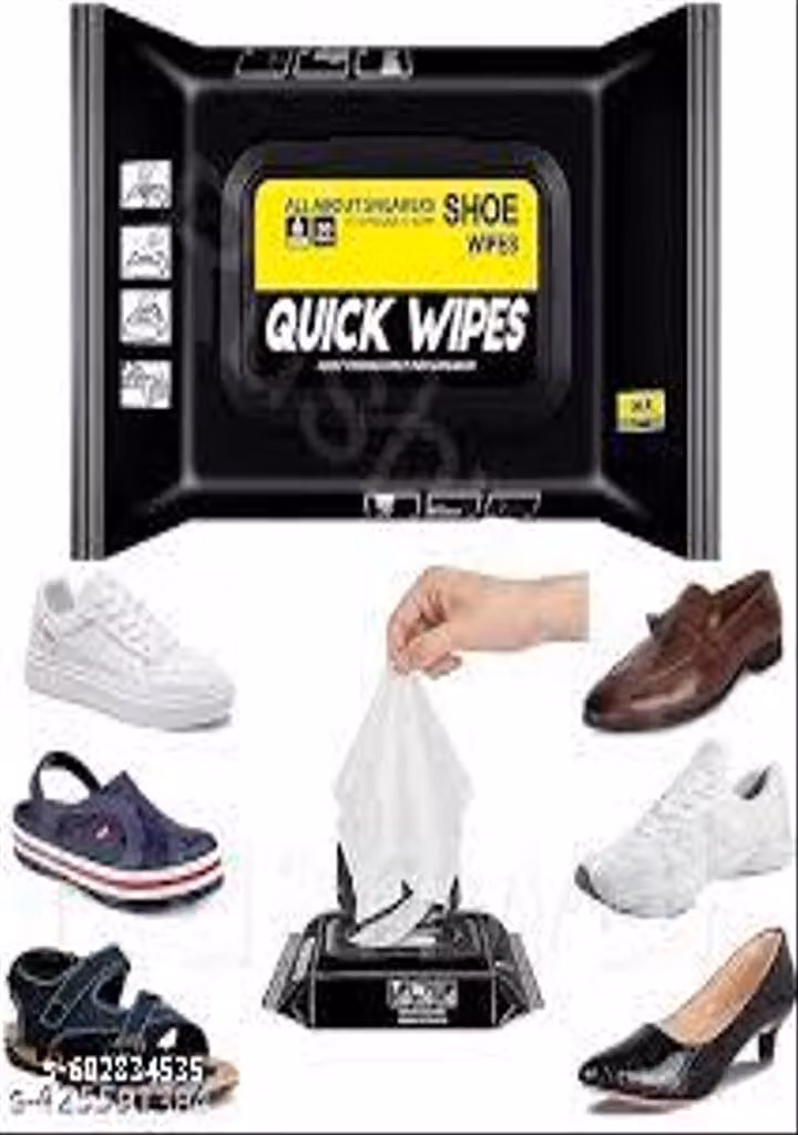 Sneaker Cleaning Wipes – Pack of 80 Instant Shoe Cleaner & Dirt Remover Wipes