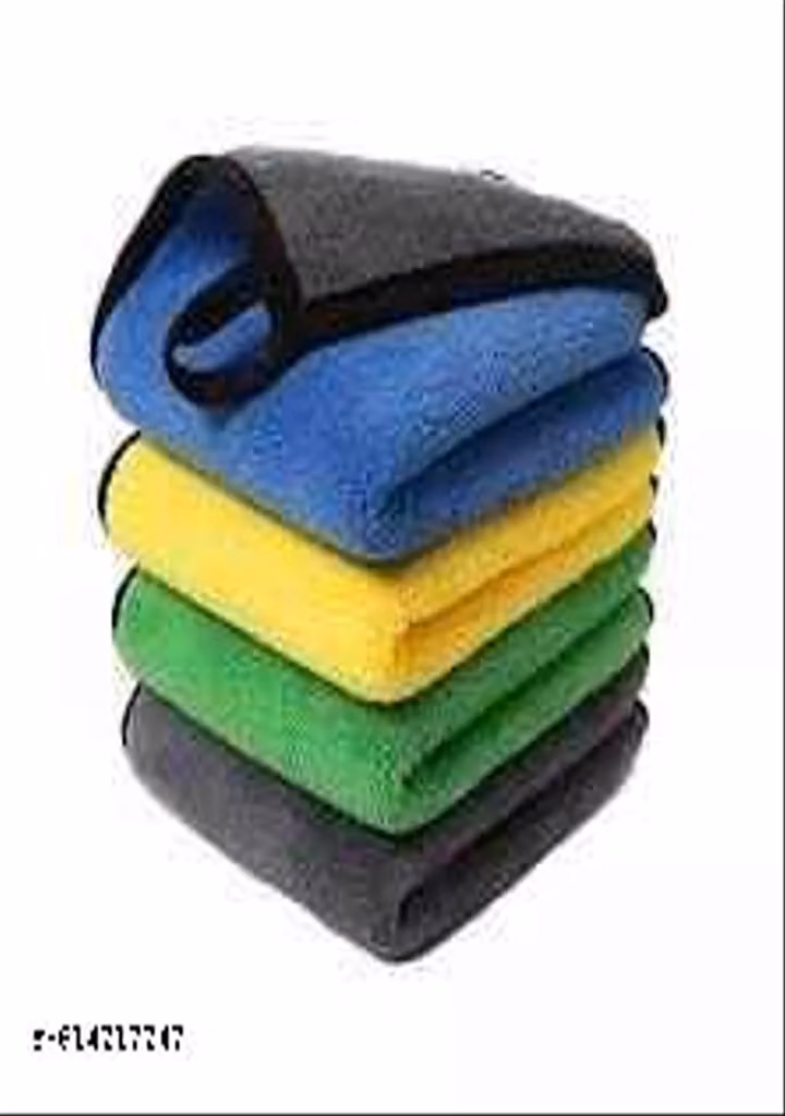 Pack of 4 Microfiber Cleaning Cloths – Soft, Reusable & Scratch-Free Dusters for Kitchen, Bathroom & Car
