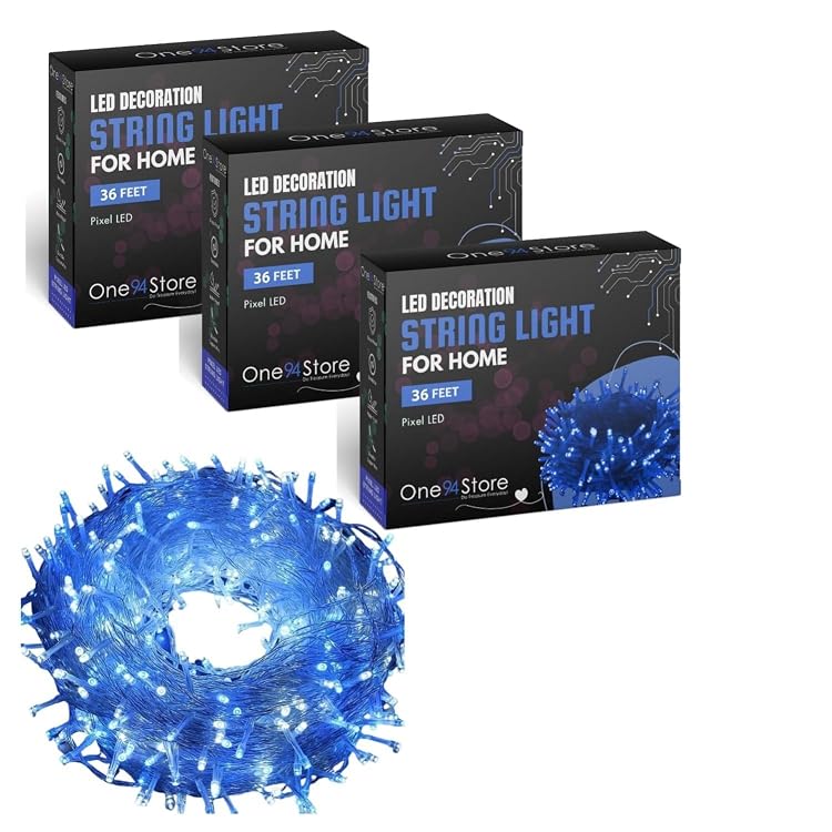 Blessing Pack of 3 Blue LED Pixel String Lights | 36 Feet