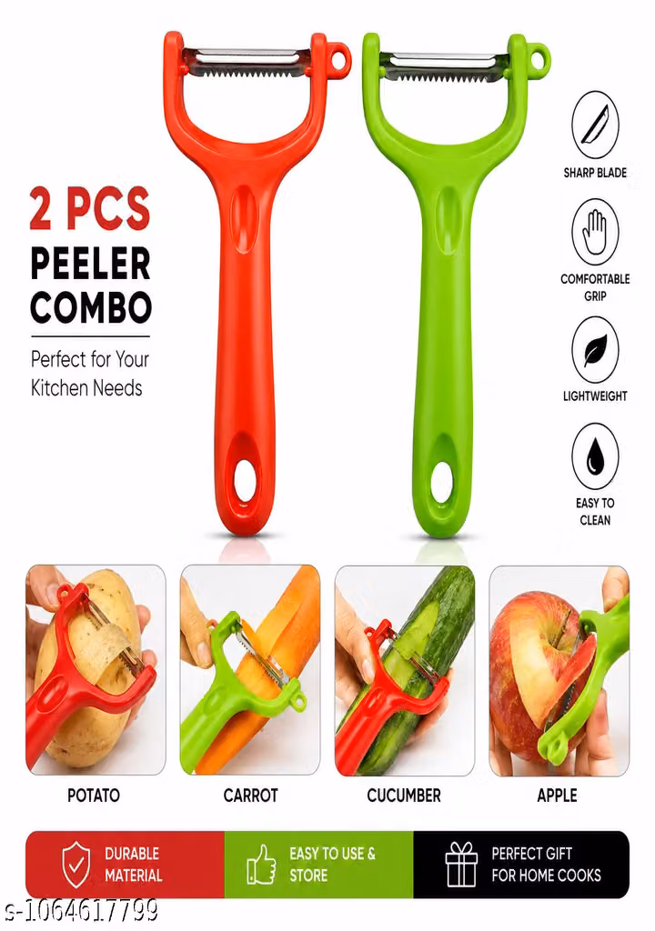 Peeler Cutter – 2 Pcs Vegetable and Fruit Peeler Combo with Stainless Steel Blades
