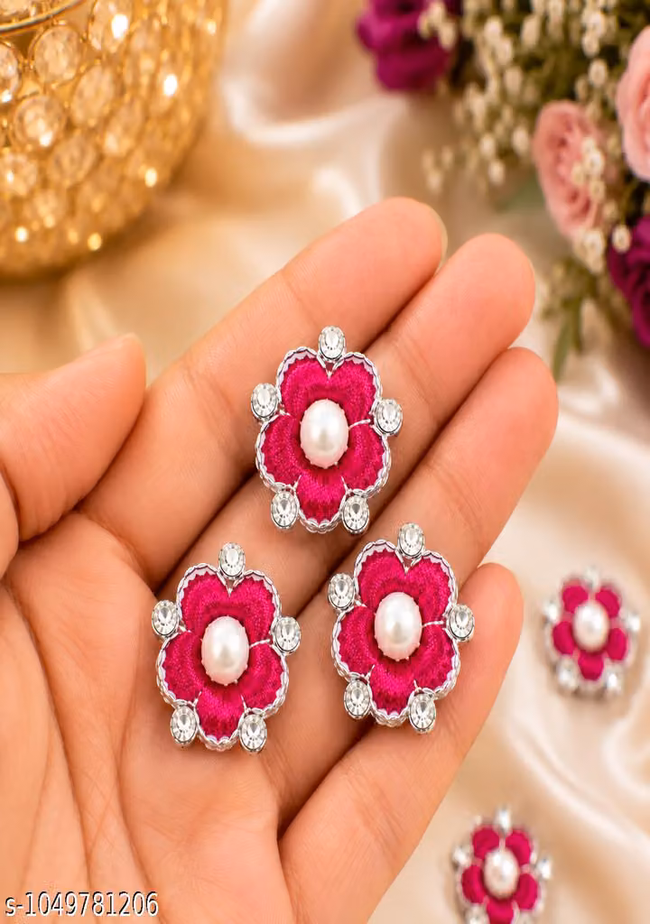 Premium Rani Resham Embroidery Boota Pack of 30 – Original Zarkan & Pearl Bead Work