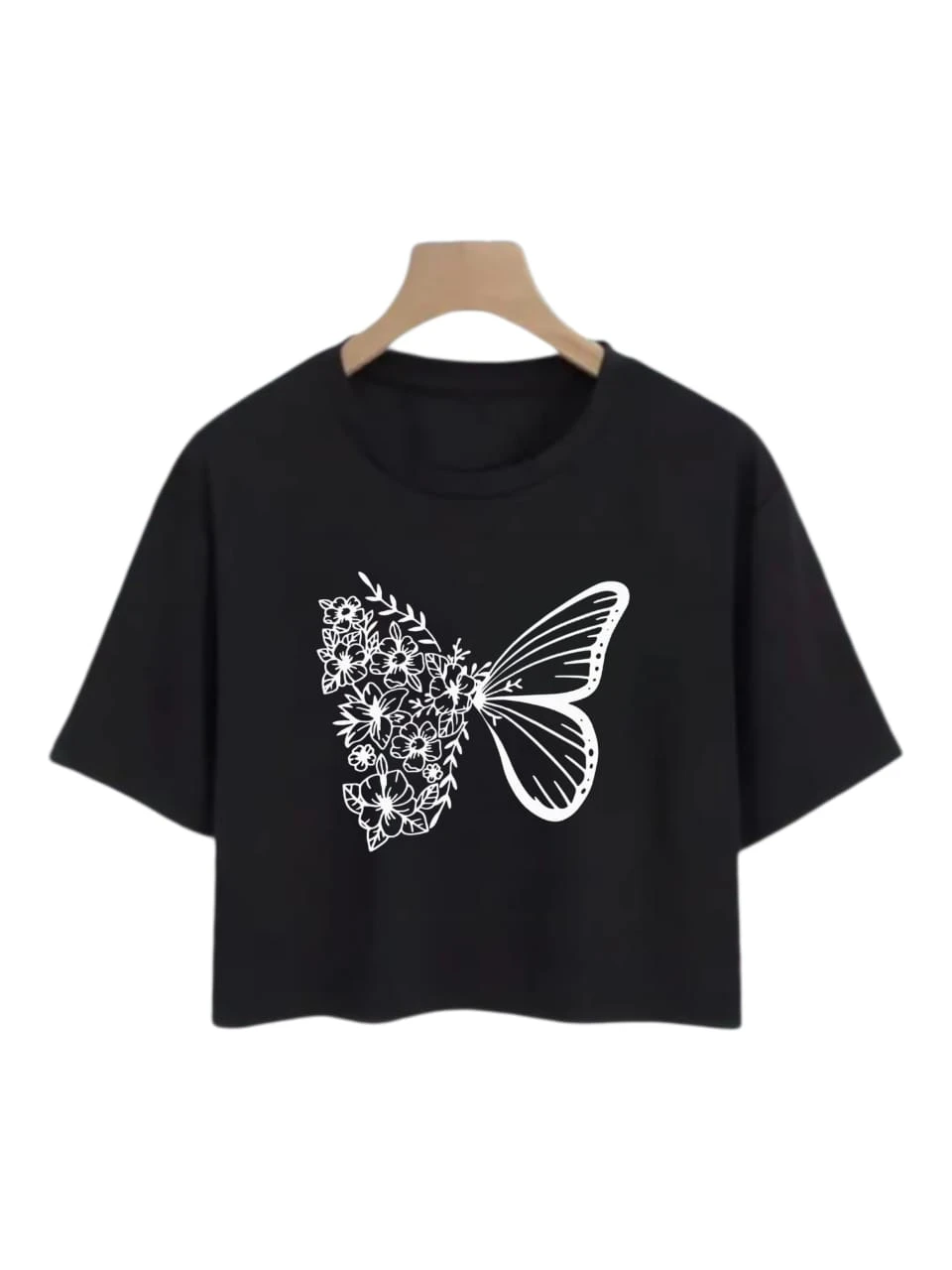 Trendy crop top for Women's classy and fancy girls fabulous round neck crop top