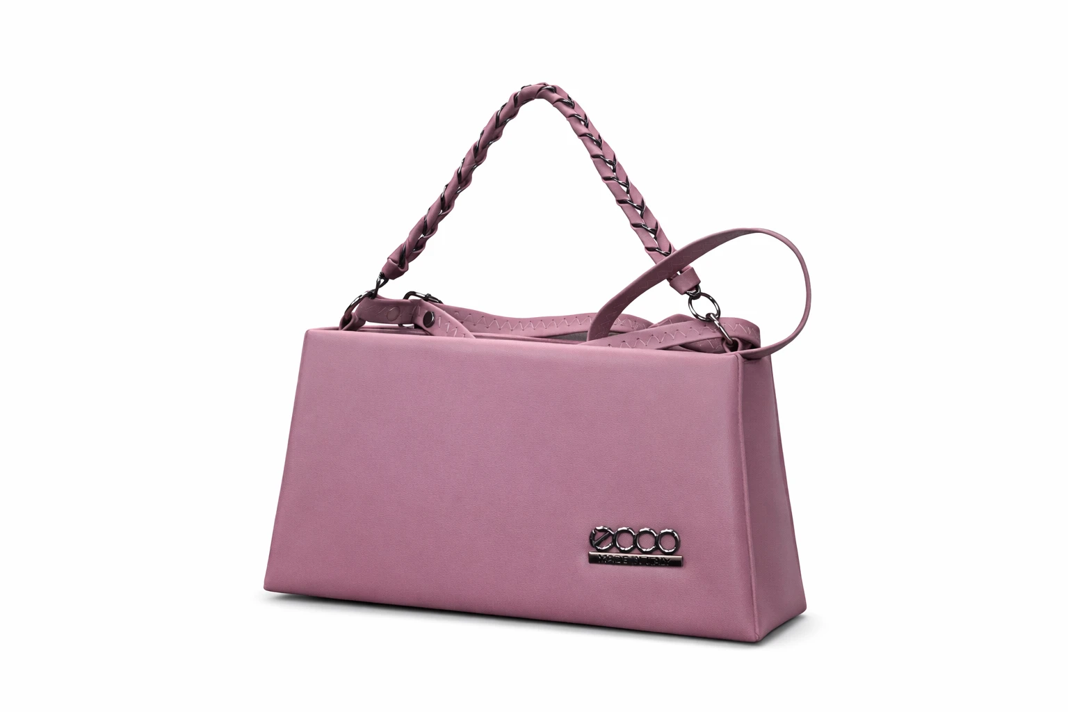 Chic Mauve Structured Shoulder Handbag