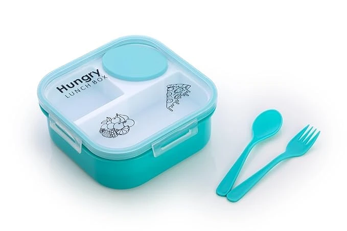 Hungry lunch box 4 Containers Plastic School Lunch Box (1200 ml)