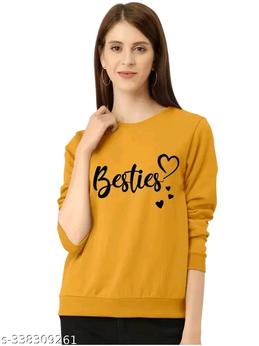"Besties" Printed Women's Regular Fit Cotton T-Shirt