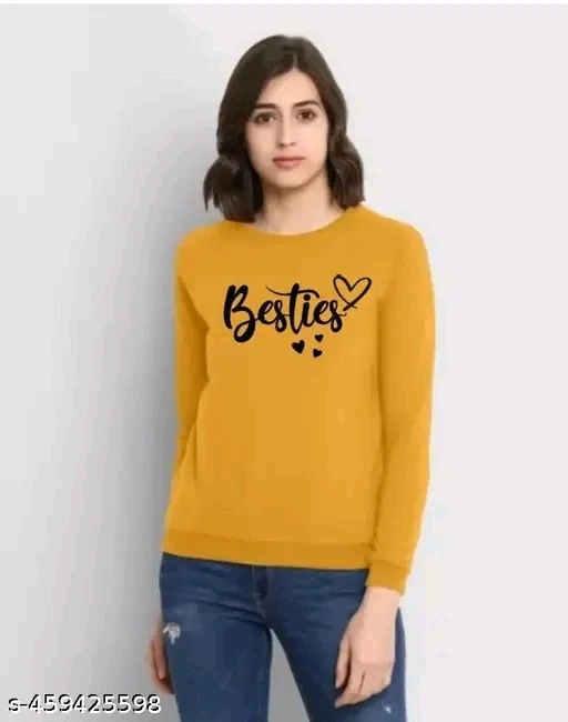 Besties T-shirt for women, Printed Cotton T-shirt, Women's Graphic Tee, Mustard Yellow T-shirt, Maroon T-shirt for Girls.