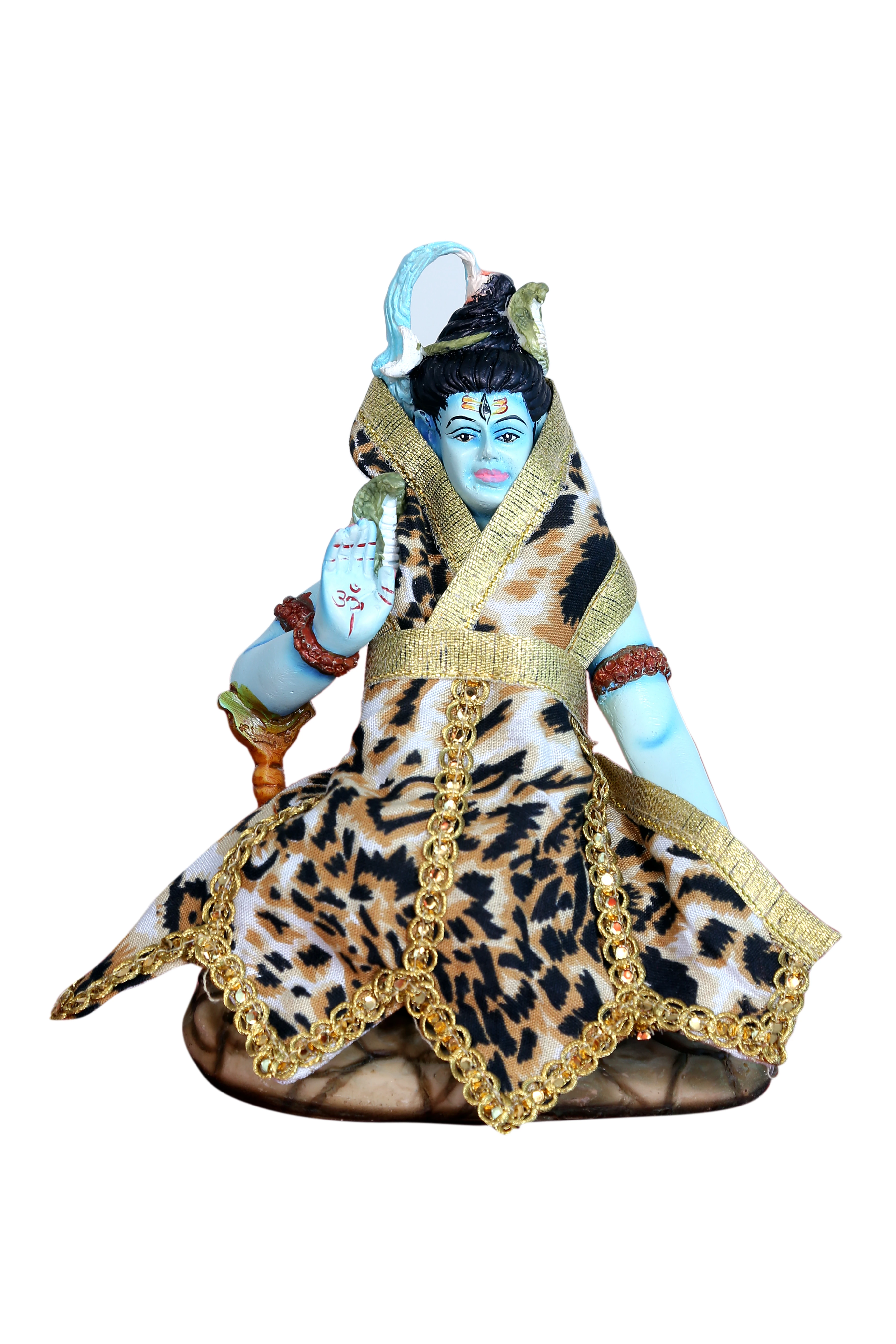 My God Gift Lord Shiva Dress for size in Inch Idol | Tiger Print Shiv Ji Poshak with Golden Lace Border II