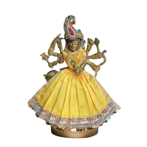My God Gift Navratri Special, MATA Rani Vastra, Devi MATA Poshak, Durga MATA Dress, Radha Rani Poshak for Standing Idol, Made of Silk Cloth