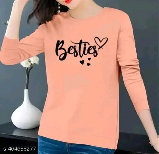Besties T-shirt for women, Printed Cotton T-shirt, Women's Graphic Tee, Multicolor  T-shirt, Maroon T-shirt for Girls.
