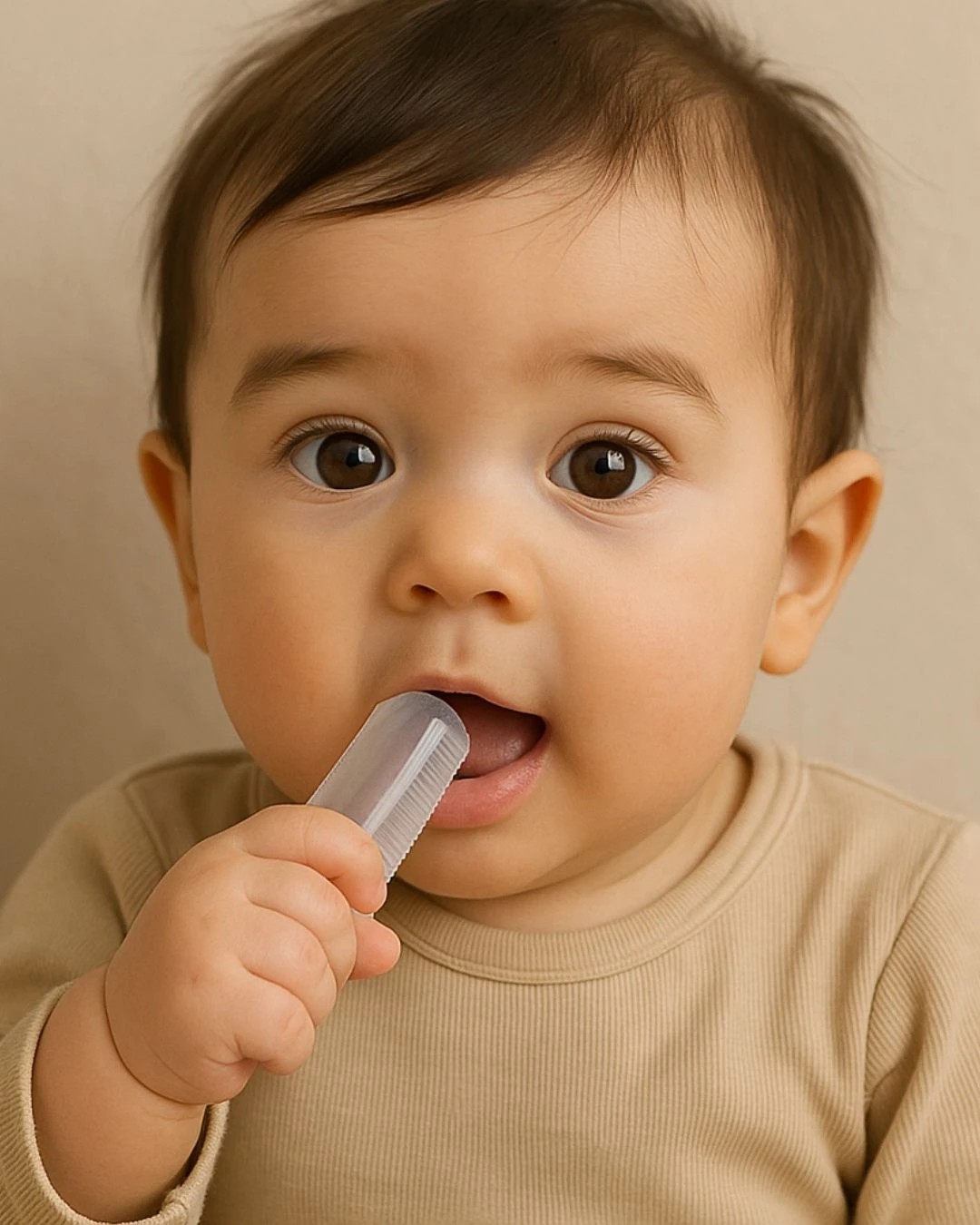 BlissKart Baby Silicone Toothbrush,baby tongue cleaner,Transparent Silicone Finger Brush for Baby Teething,Best silicone baby finger brush,bacho ka toothbrush, Gentle & Effective Oral Care for Your Little One PACK OF 1(with case cover )