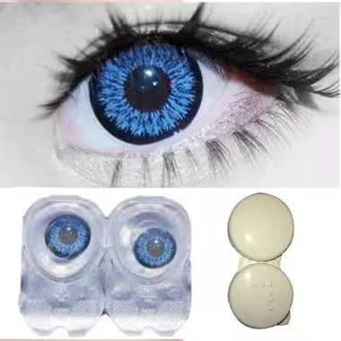 BADSHI96 BLUE EYE CONTECT LENS WITH FREE CASE PACK OF 01