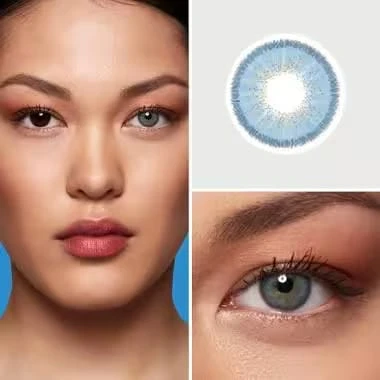 BADSHI96 BLUE EYE CONTECT LENS WITH FREE CASE PACK OF 01