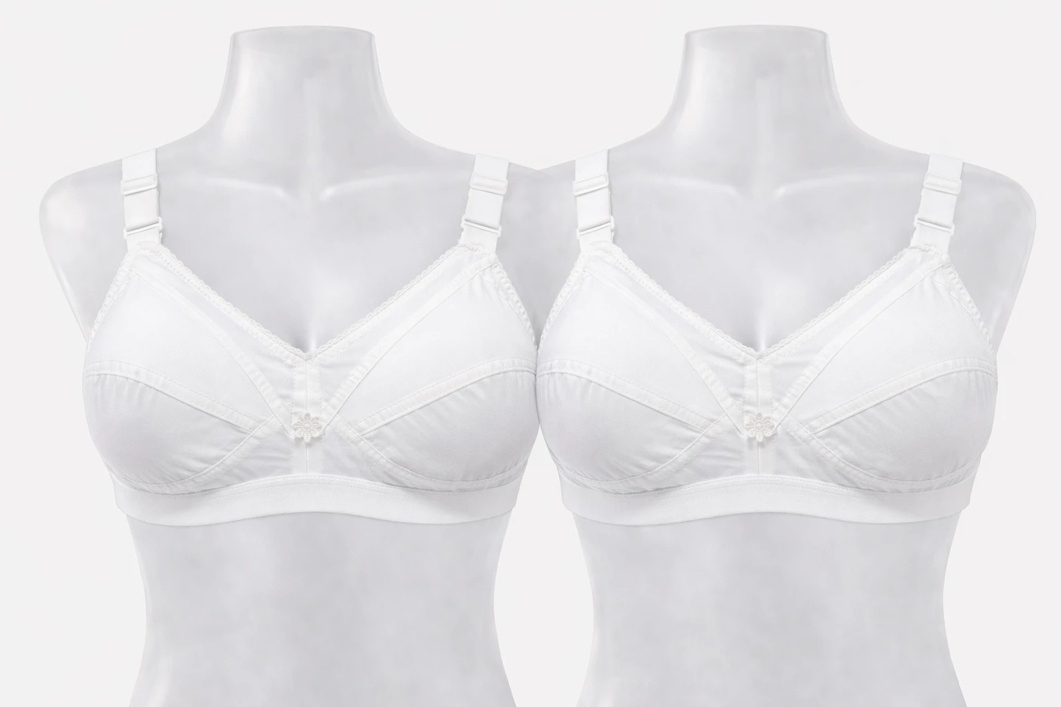 Women's Cotton Bra Combo Pack of 2| Non-Padded Full Coverage  Everyday Bra