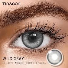 BADSHI96 GREY EYE CONTECT LENS WITH FREE CASE PACK OF 01