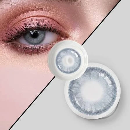 BADSHI96 GREY EYE CONTECT LENS WITH FREE CASE PACK OF 01