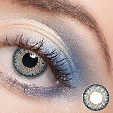 BADSHI96 GREY EYE CONTECT LENS WITH FREE CASE PACK OF 01