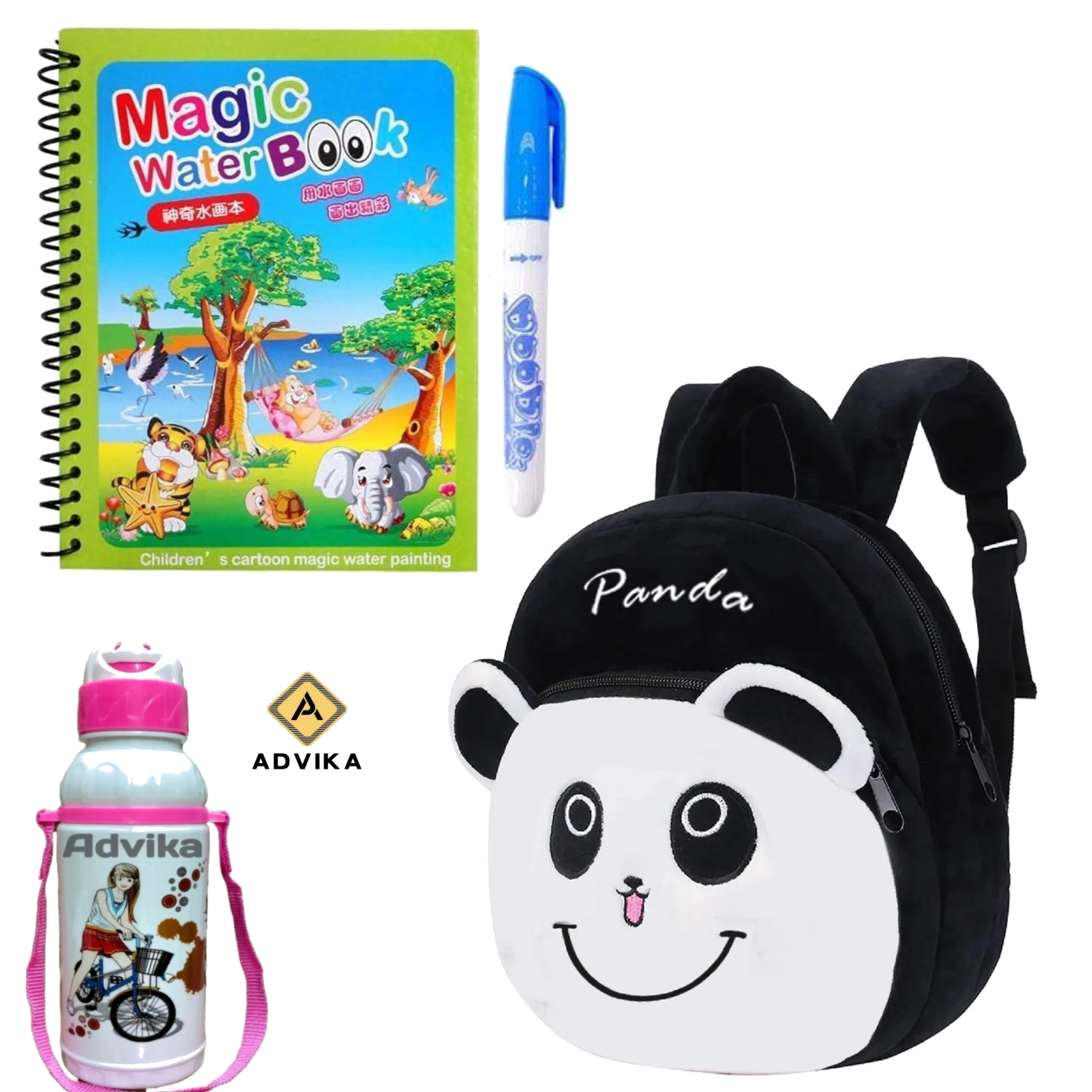 Black panda magic book bottle KIDS BAG, Magic Book for Kids | Magic Book for Children | Educational Learning Book| Ages 2-5 Years | Multicolor Brand: Generic