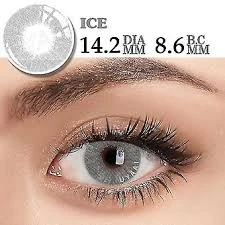 BADSHI96 GREY EYE CONTECT LENS WITH FREE CASE PACK OF 01