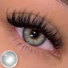BADSHI96 GREY EYE CONTECT LENS WITH FREE CASE PACK OF 01