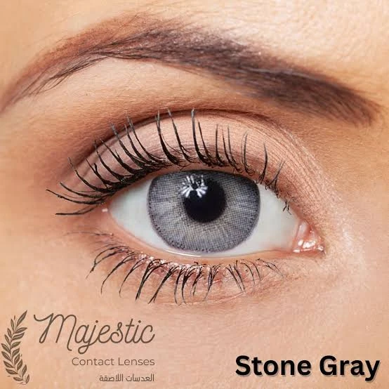 BADSHI96 GREY EYE CONTECT LENS WITH FREE CASE PACK OF 01