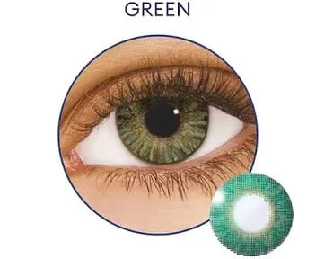 BADSHI96 GREEN EYE CONTECT LENS WITH FREE CASE PACK OF 01