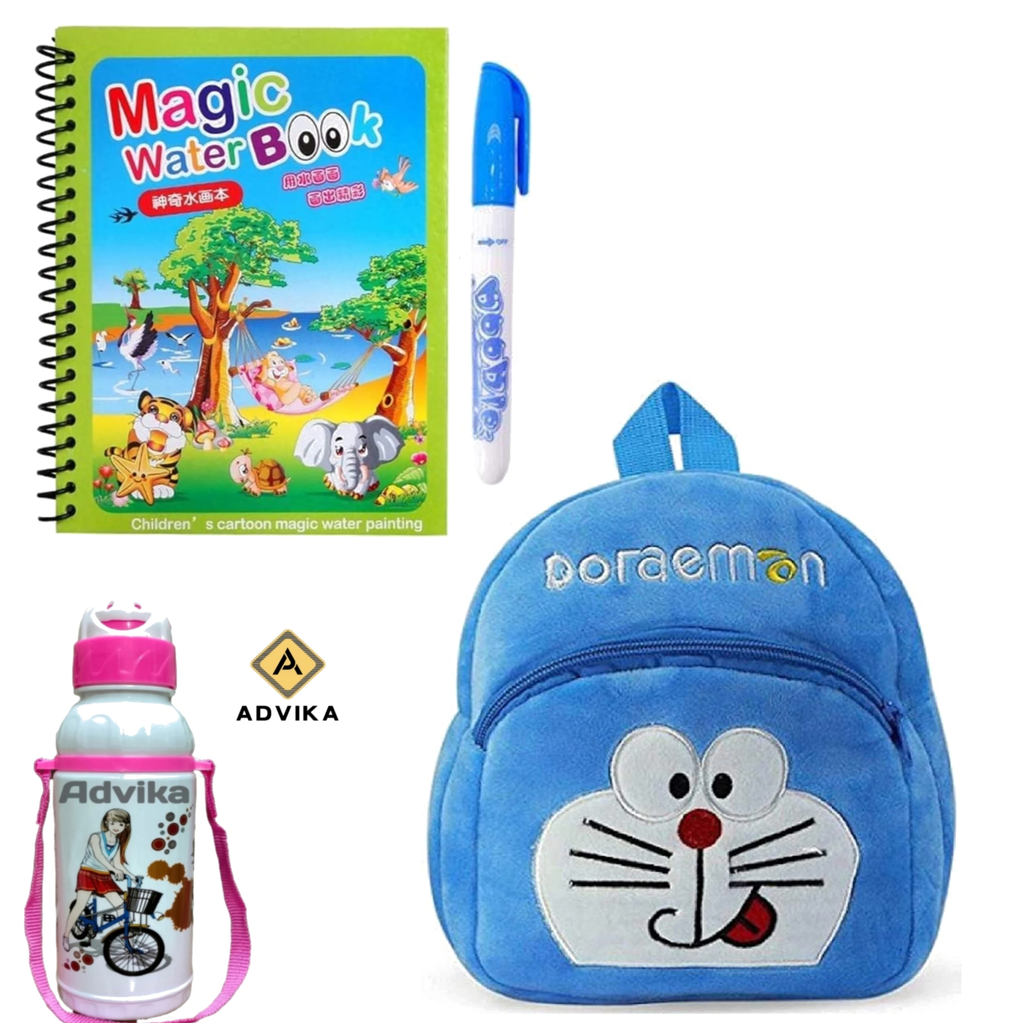 doremon magic book bottle KIDS BAG, Magic Book for Kids | Magic Book for Children | Educational Learning Book| Ages 2-5 Years | Multicolor Brand: Generic