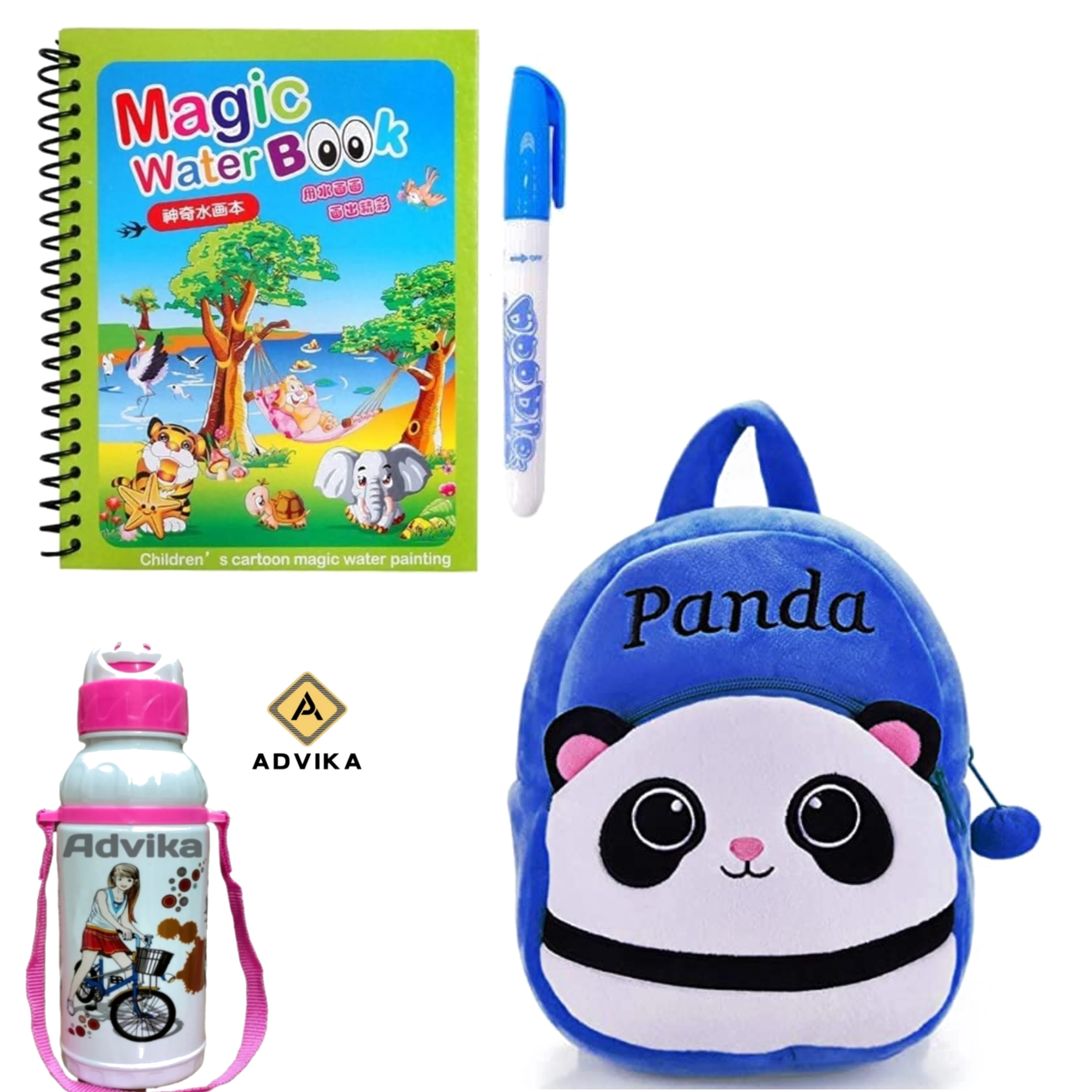 Blue panda magic book bottle KIDS BAG, Magic Book for Kids | Magic Book for Children | Educational Learning Book| Ages 2-5 Years | Multicolor Brand: Generic