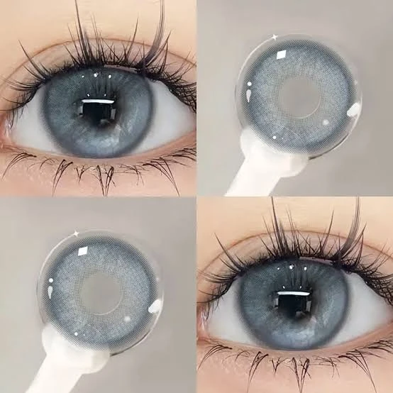 BADSHI96 GREY EYE CONTECT LENS WITH FREE CASE PACK OF 01
