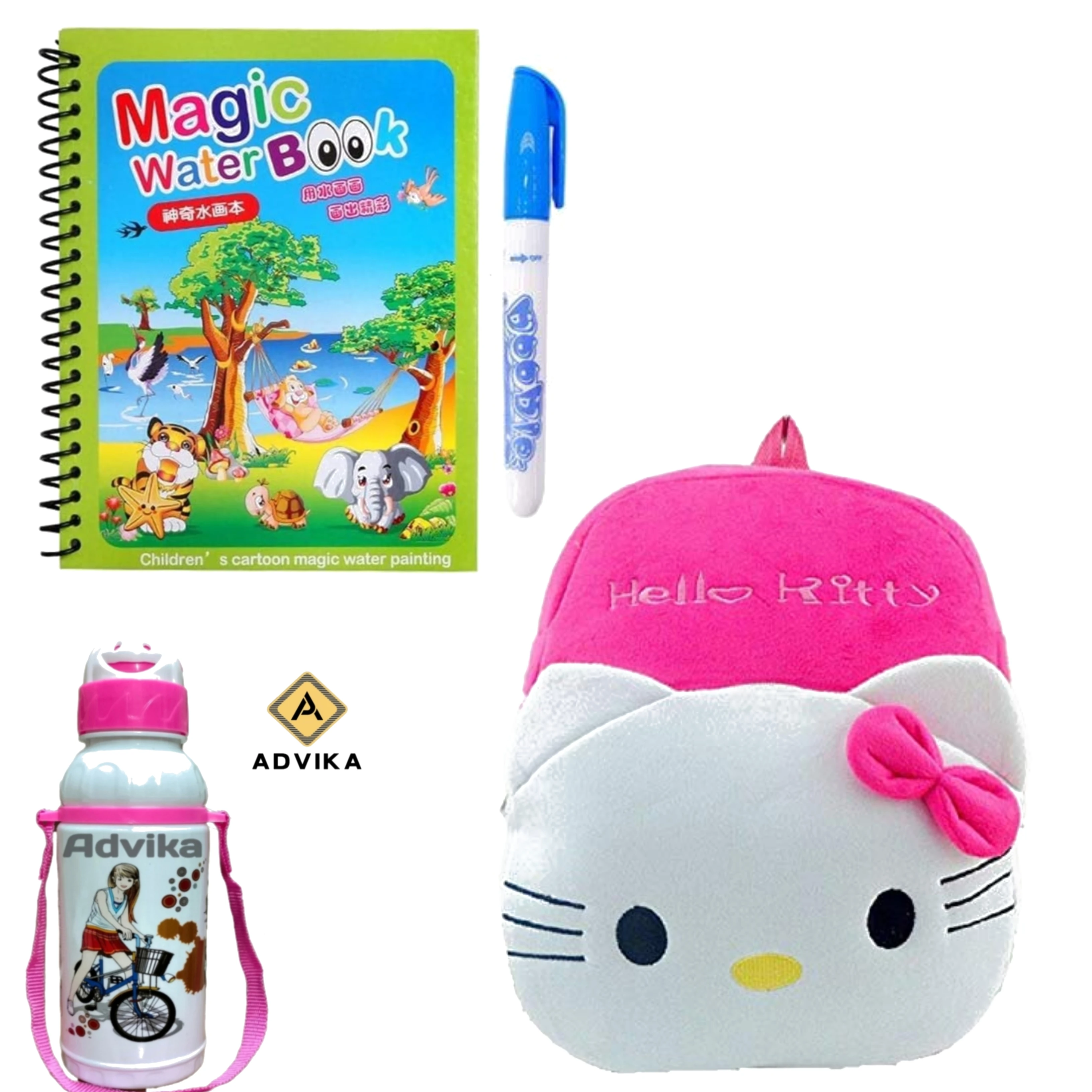 Hello kitty magic book bottle KIDS BAG, Magic Book for Kids | Magic Book for Children | Educational Learning Book| Ages 2-5 Years | Multicolor Brand: Generic