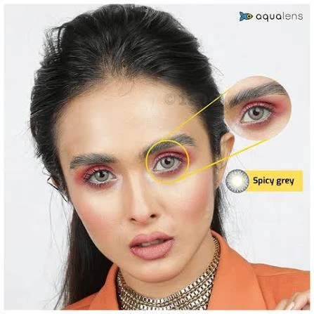 BADSHI96 GREY EYE CONTECT LENS WITH FREE CASE PACK OF 01