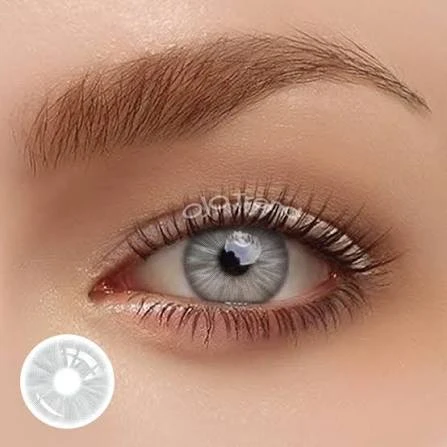 BADSHI96 GREY EYE CONTECT LENS WITH FREE CASE PACK OF 01