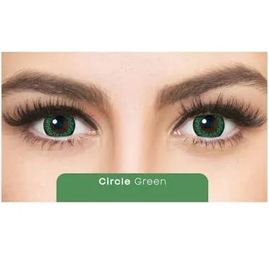 BADSHI96 GREEN EYE CONTECT LENS WITH FREE CASE PACK OF 01