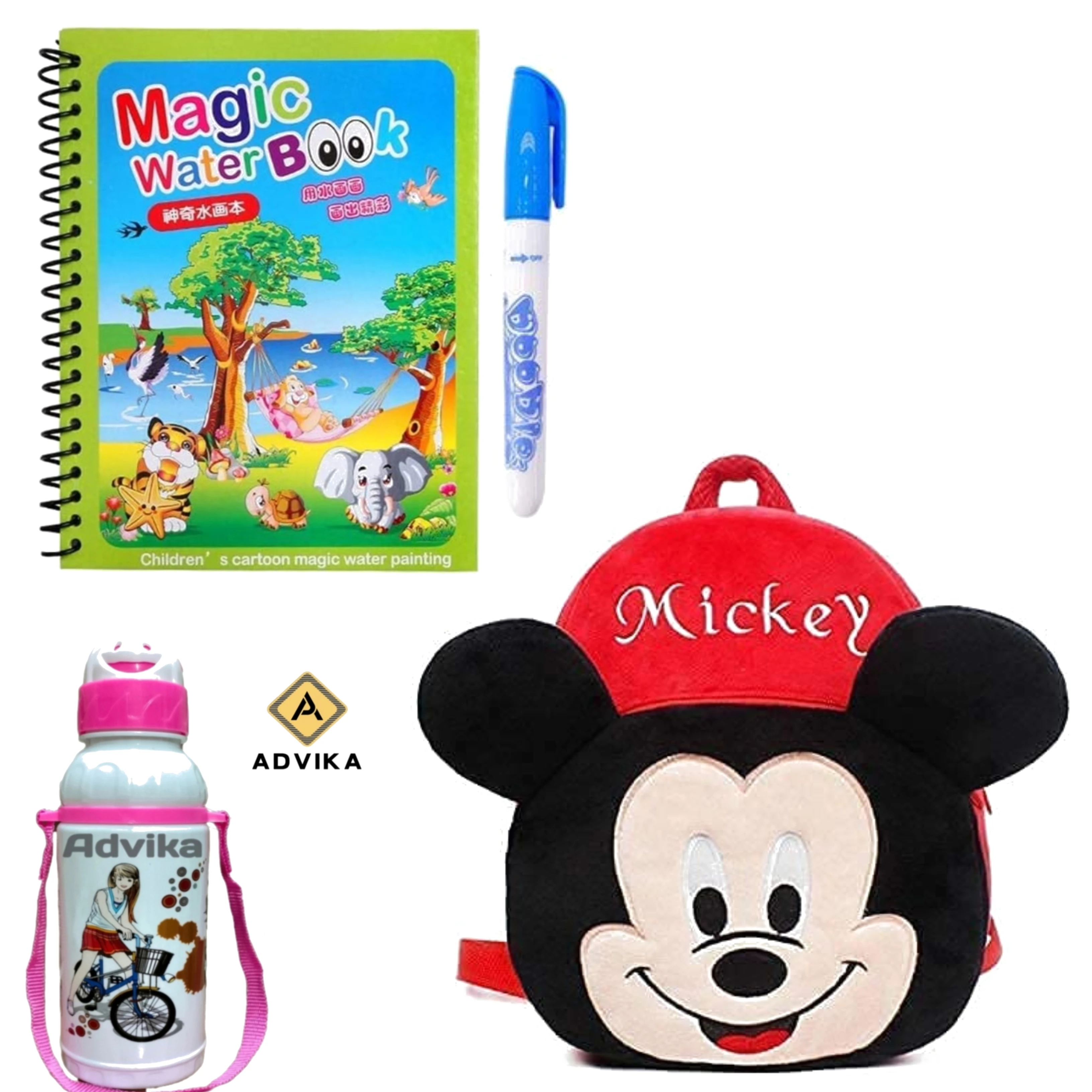 mickey magic book bottle KIDS BAG, Magic Book for Kids | Magic Book for Children | Educational Learning Book| Ages 2-5 Years | Multicolor Brand: Generic