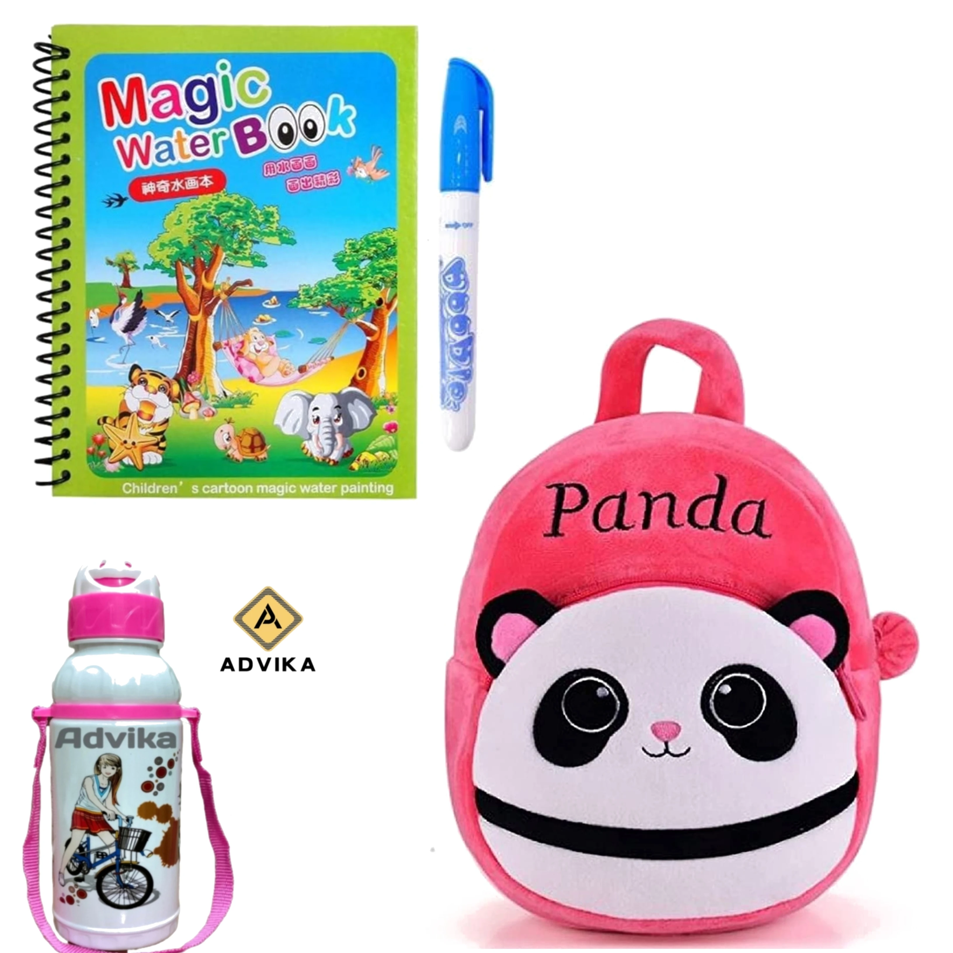 Pink panda magic book bottle KIDS BAG, Magic Book for Kids | Magic Book for Children | Educational Learning Book| Ages 2-5 Years | Multicolor Brand: Generic