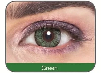 BADSHI96 GREEN EYE CONTECT LENS WITH FREE CASE PACK OF 01